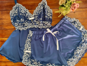 BABY DOLL RENDINHA AZUL ATALAIA